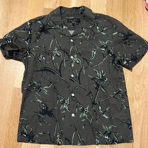 Men’s Rag & Bone Army Green Floral “Avery” Button-down Shirt S
